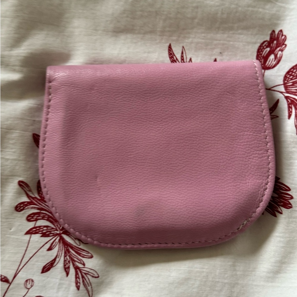 Pink leather wallet